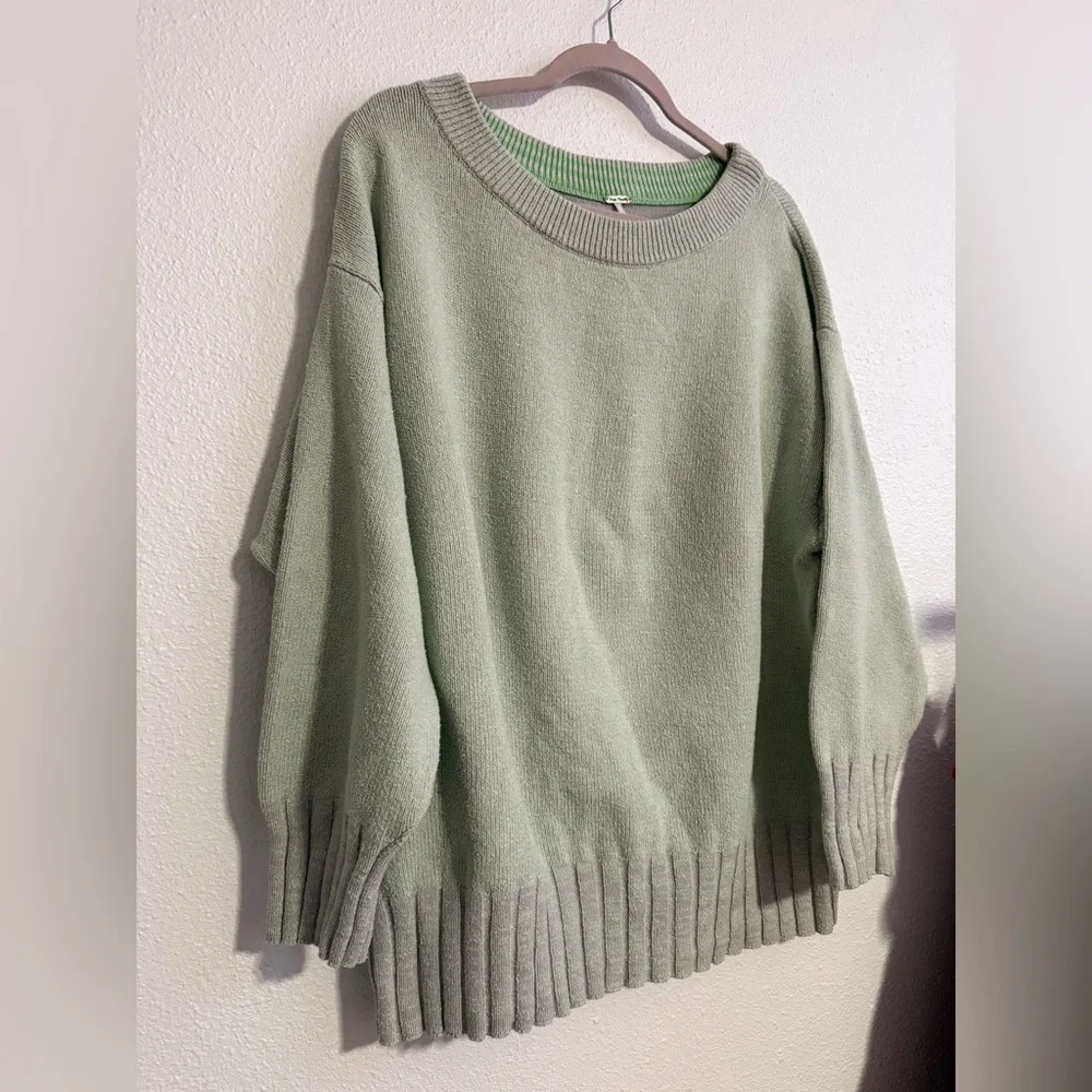 Free People Street Fair Tunic in Lime Grey Combo